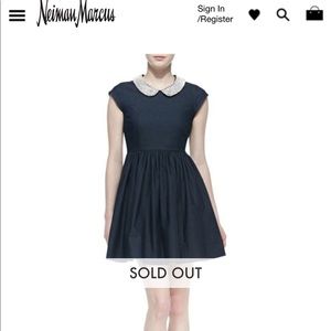Kate Spade Denim Rhinestone Collar Dress